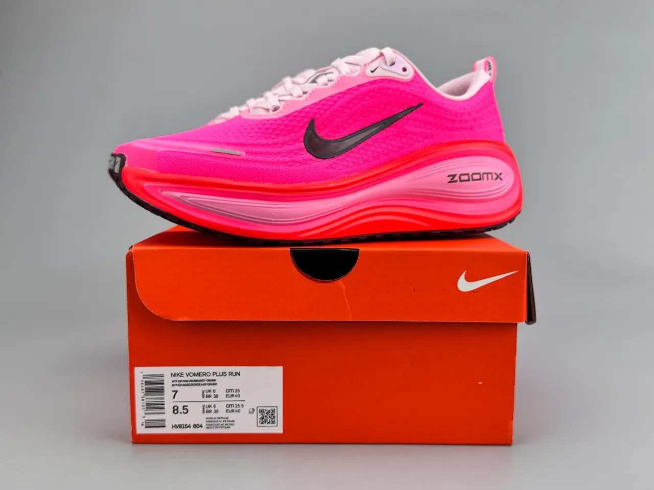 Nike Tênis Running Rosa Laranja Engineered Knit Upper Sola Ondulada Multi-Layer Midsole 4