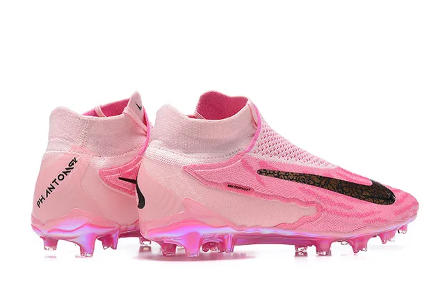 Nike Pink Purple Sock-Fit Collar Iridescent Translucent Sole Firm-Ground Soccer Shoes 5