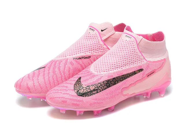 Nike Pink Purple Sock-Fit Collar Iridescent Translucent Sole Firm-Ground Soccer Shoes 8