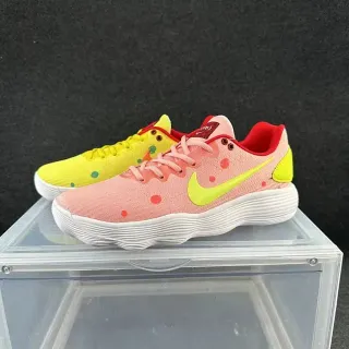 Nike गुलाबी पीला बुनाई ऊपरी पोलका डॉट पैटर्न लाइफस्टाइल स्नीकर
