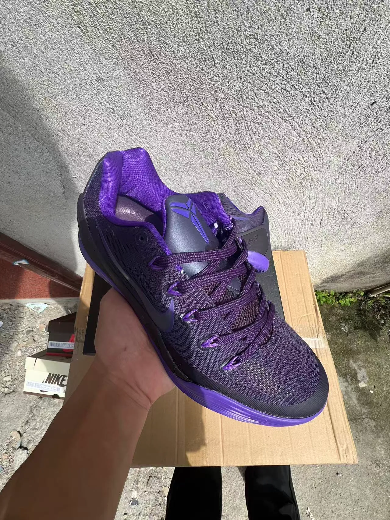 Nike Purple Black Low-Top Silhouette Vibrant Outsole Basketball Shoes 2