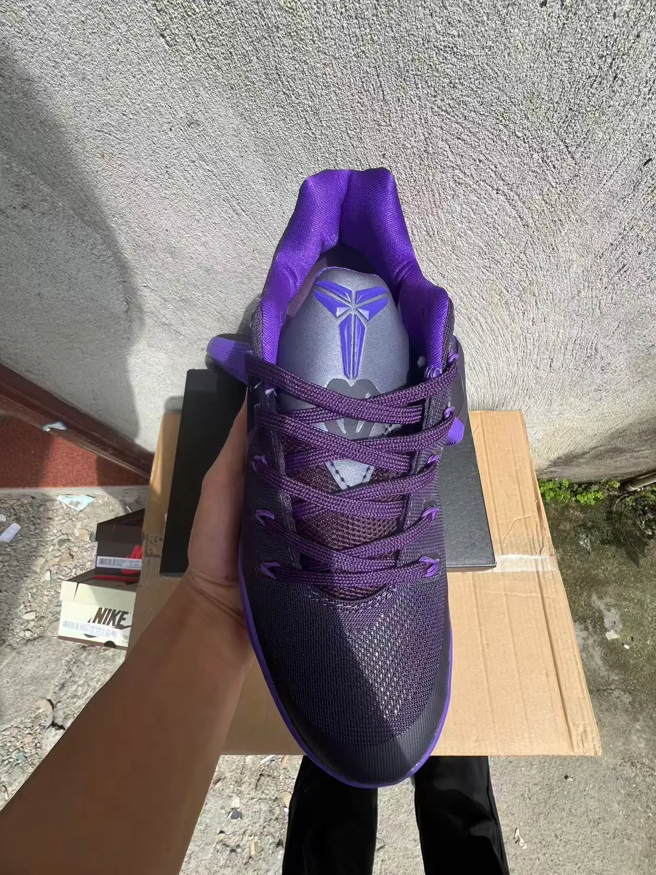Nike Purple Black Low-Top Silhouette Vibrant Outsole Basketball Shoes 3