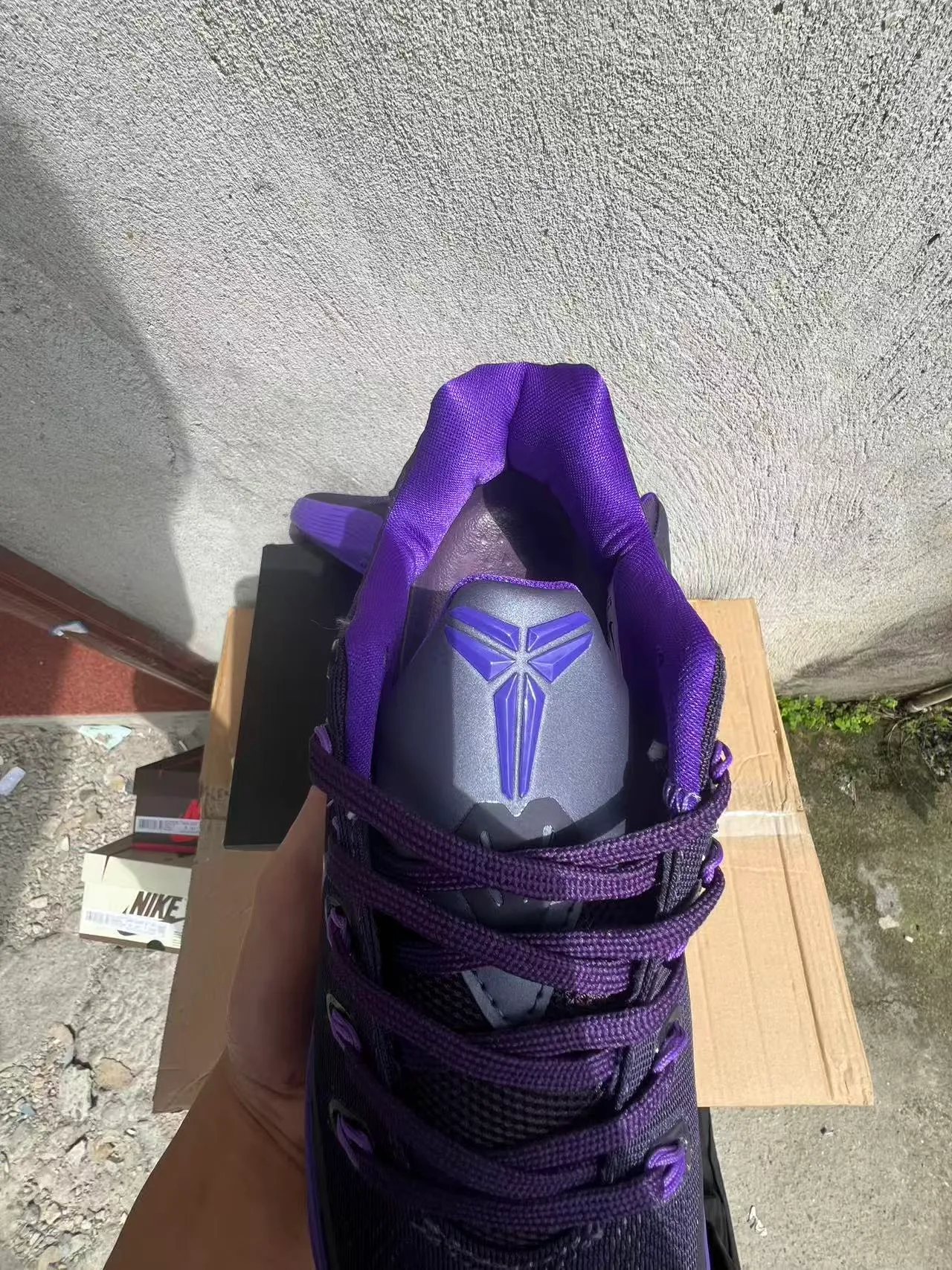 Nike Purple Black Low-Top Silhouette Vibrant Outsole Basketball Shoes 4