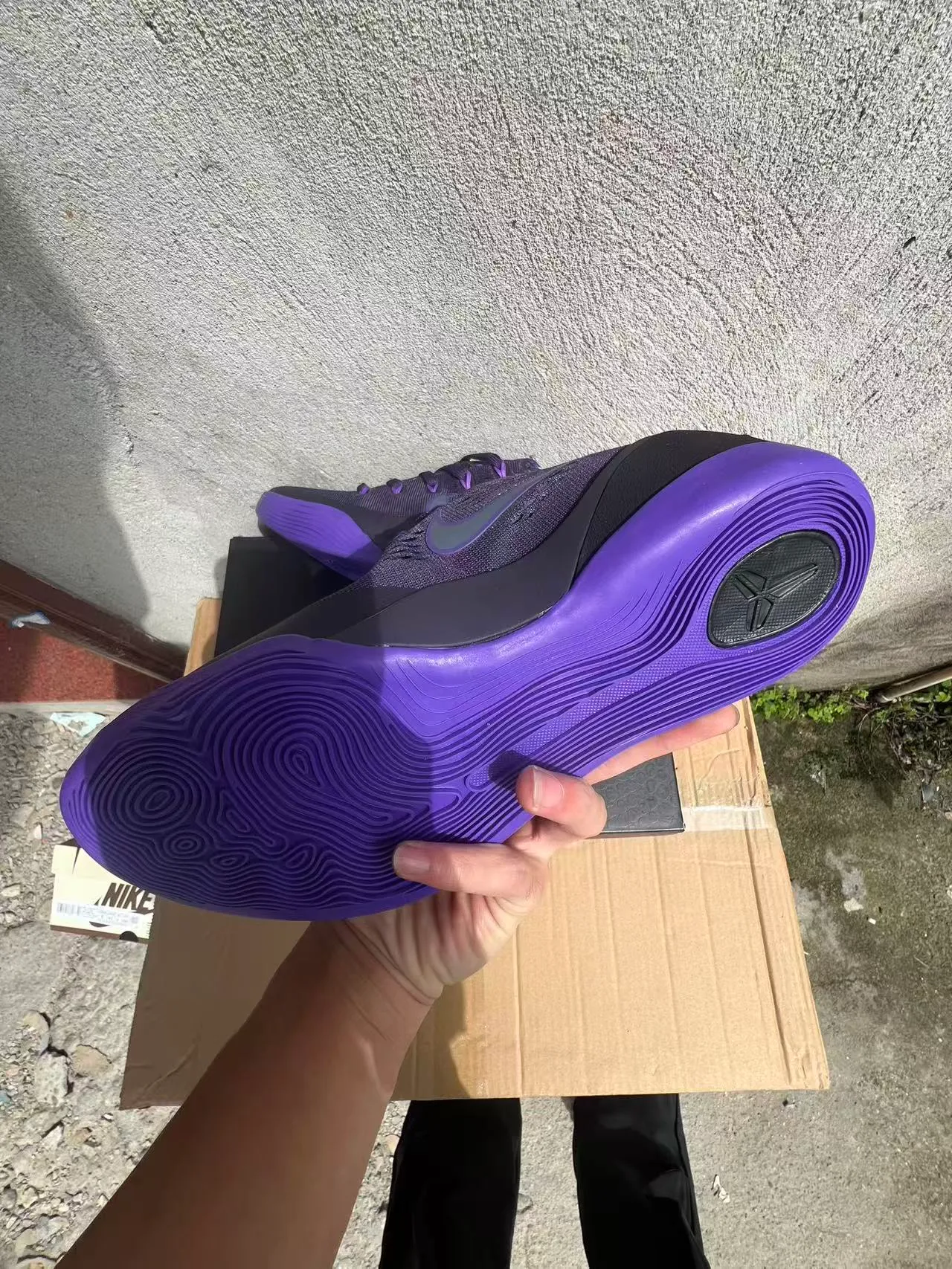 Nike Purple Black Low-Top Silhouette Vibrant Outsole Basketball Shoes 6