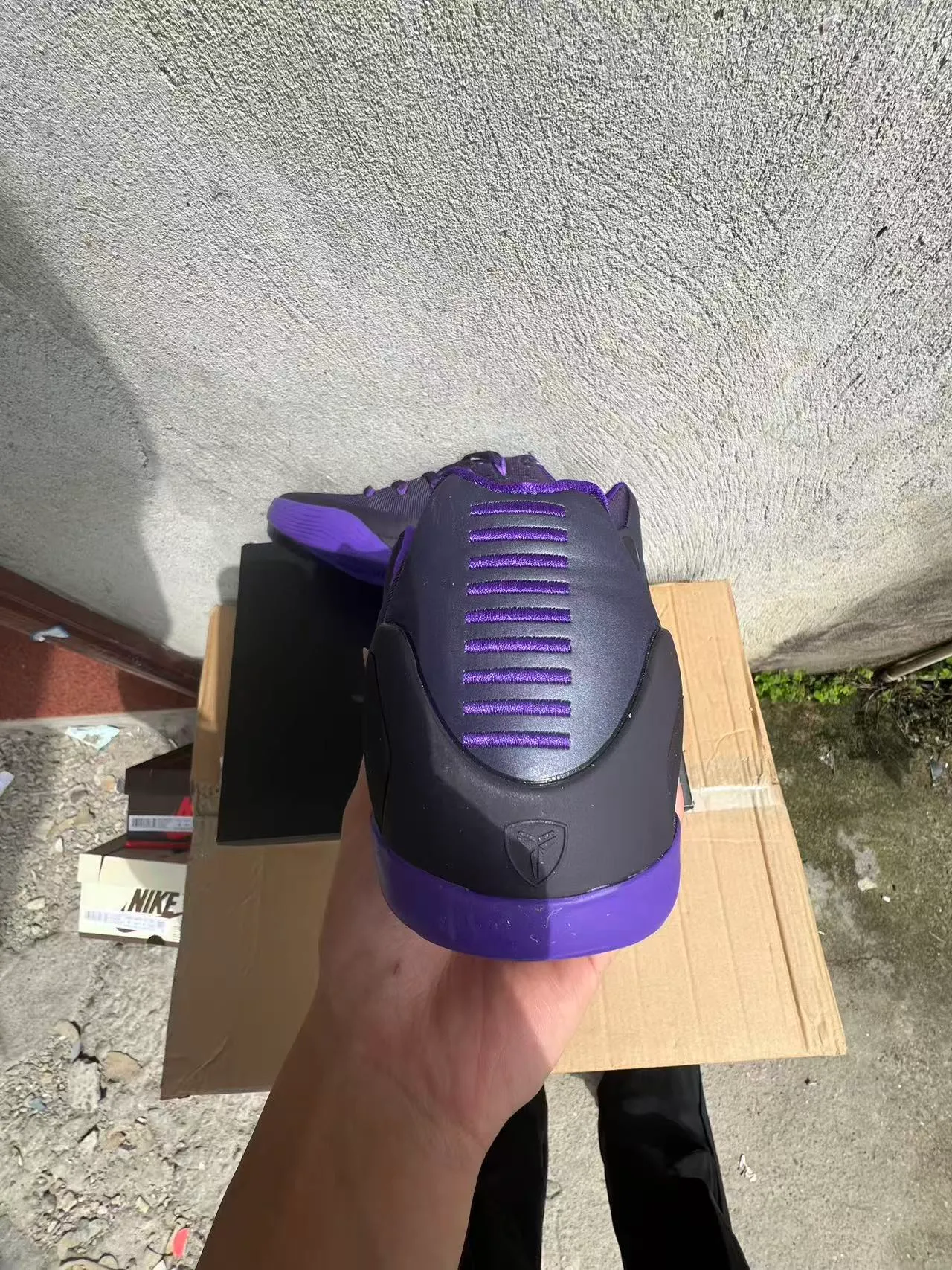 Nike Purple Black Low-Top Silhouette Vibrant Outsole Basketball Shoes 8