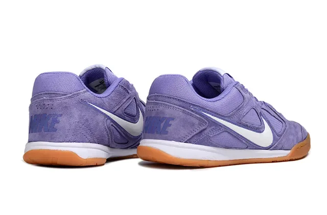 Nike Purple Brown Low-Top Suede-Mesh Upper Sneakers 4