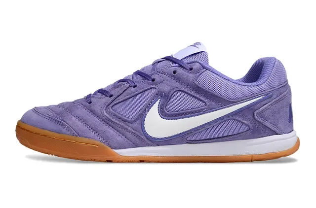 Nike Purple Brown Low-Top Suede-Mesh Upper Sneakers 5