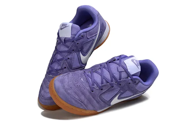 Nike Purple Brown Low-Top Suede-Mesh Upper Sneakers 6