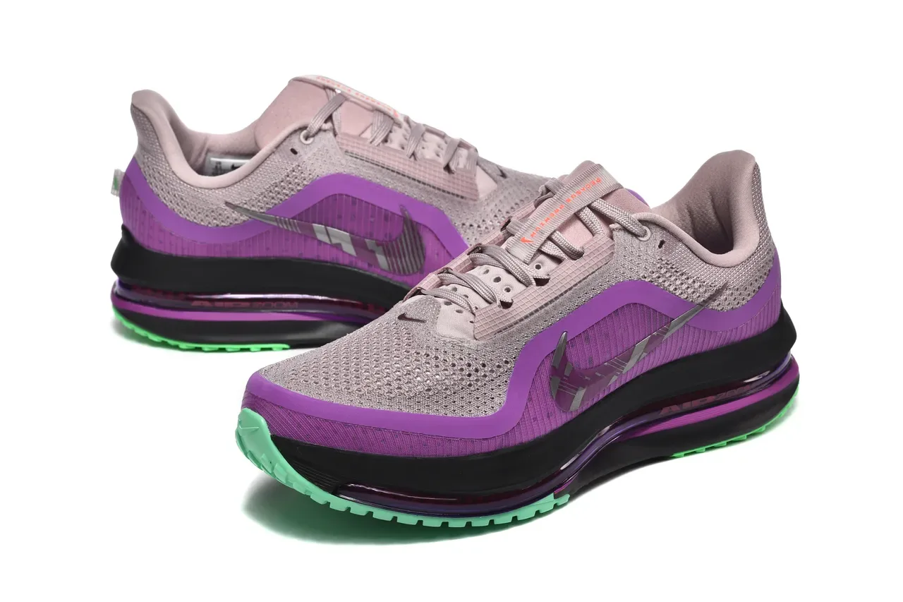 Nike Violet Gris Engineered Knit Upper Visible Air Zoom Unit Chaussures de Running 5