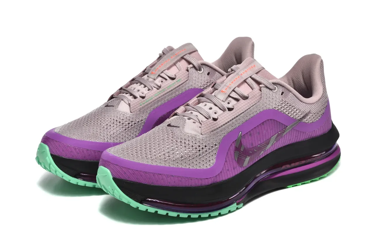 Nike Violet Gris Engineered Knit Upper Visible Air Zoom Unit Chaussures de Running 6