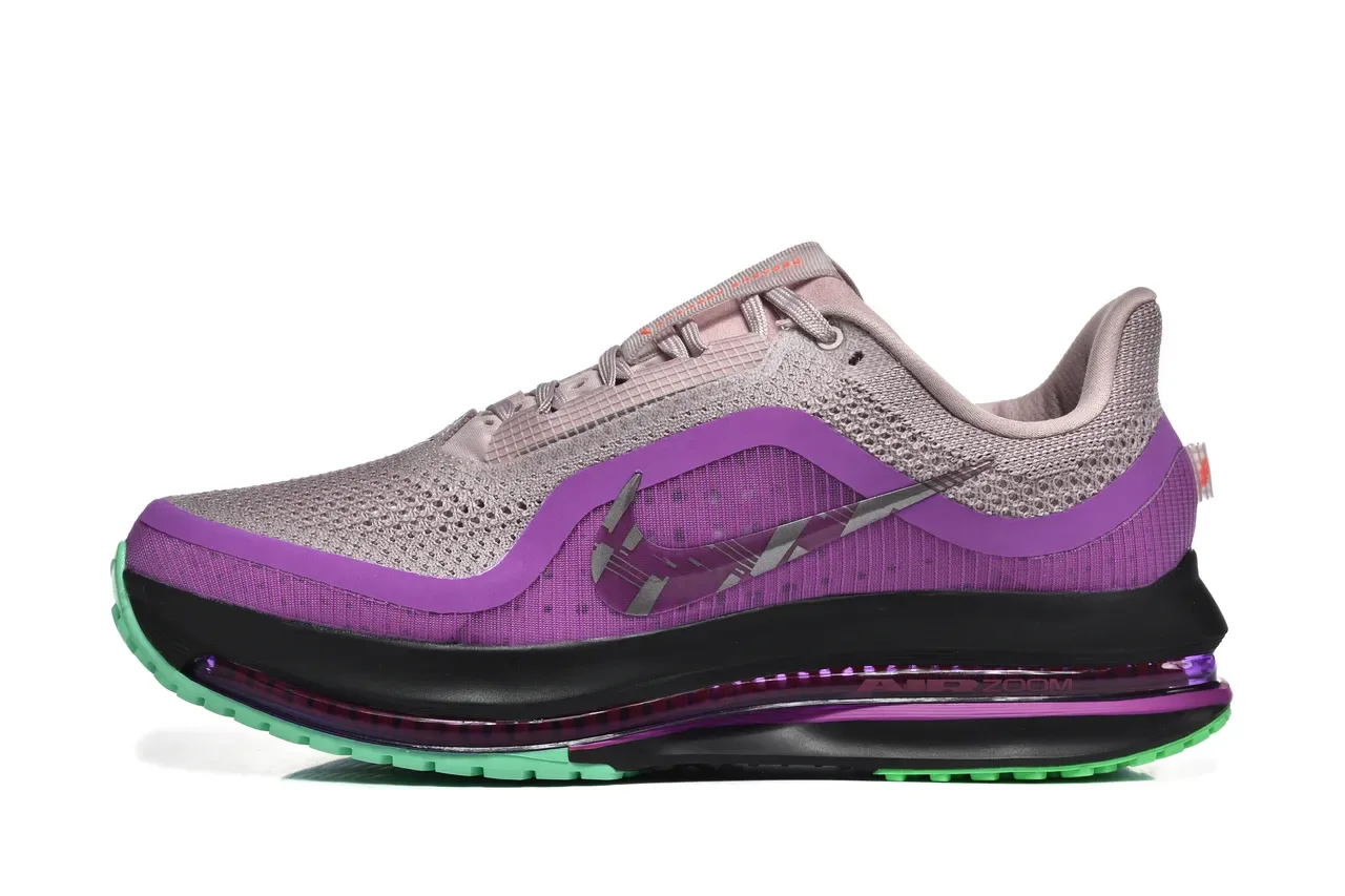 Nike Violet Gris Engineered Knit Upper Visible Air Zoom Unit Chaussures de Running 8