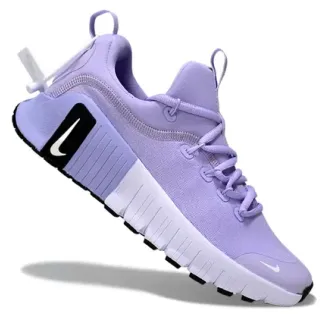 Nike Purple White Knit Upper Sculpted Grooved Midsole Lifestyle Sneakers