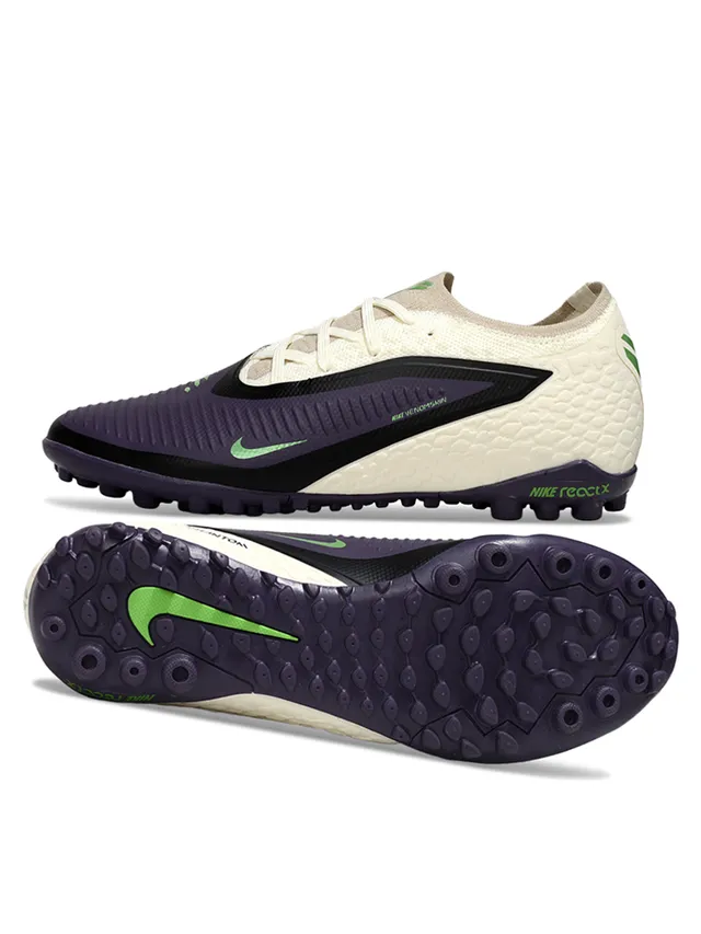 Nike Violet Blanc Basse Synthétique Supérieur Texturé Avant-Pied Gazon Artificiel Chaussures de Football 6