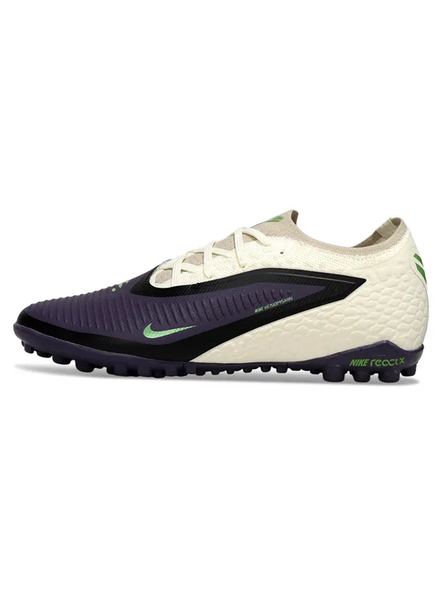 Nike Violet Blanc Basse Synthétique Supérieur Texturé Avant-Pied Gazon Artificiel Chaussures de Football 7