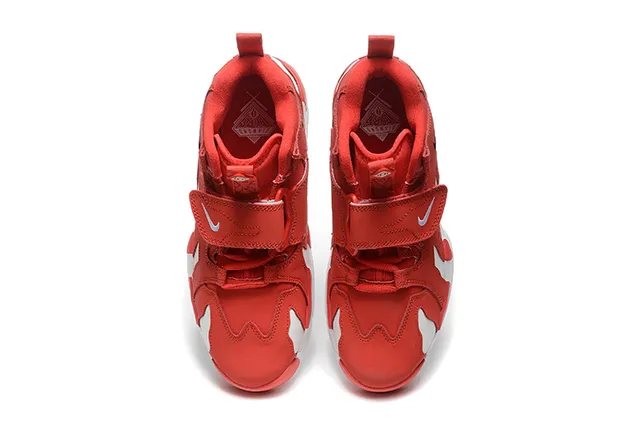 Nike Red White High-Top Strapped Closure Basketball Shoes 2