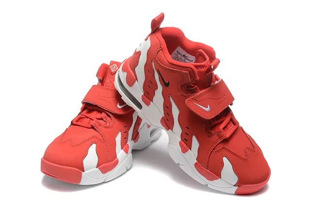 Nike Red White High-Top Strapped Closure Basketball Shoes 3