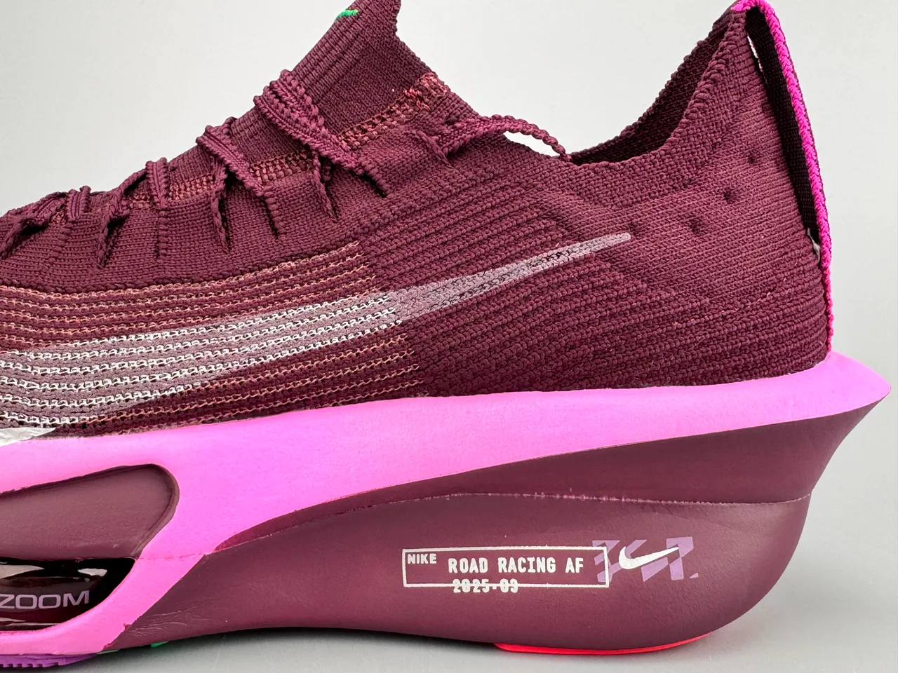 Nike Road Racing AF Burgundy Pink Running Shoes 5