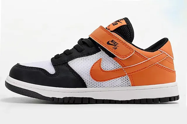 Nike SB Dunk Low Negro Púrpura Naranja Zapatos de Skateboard 3
