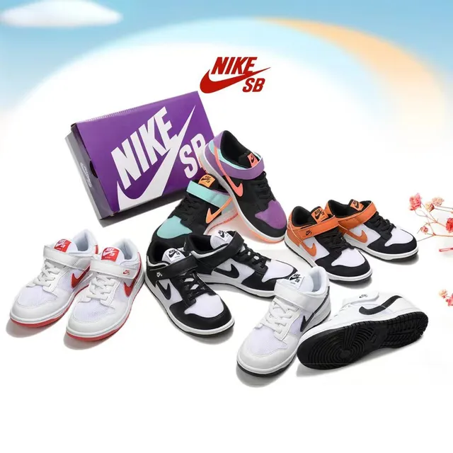 Nike SB Dunk Low Negro Púrpura Naranja Zapatos de Skateboard 8