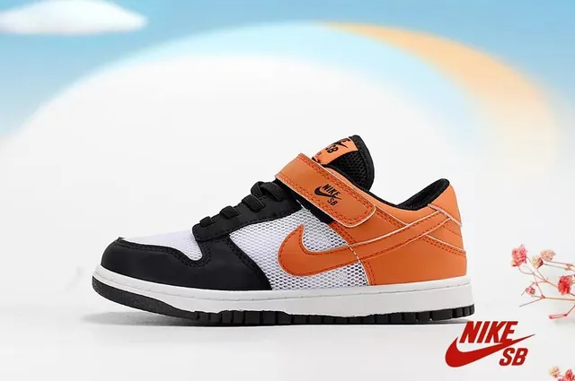 Nike SB Dunk Low Negro Púrpura Naranja Zapatos de Skateboard 20