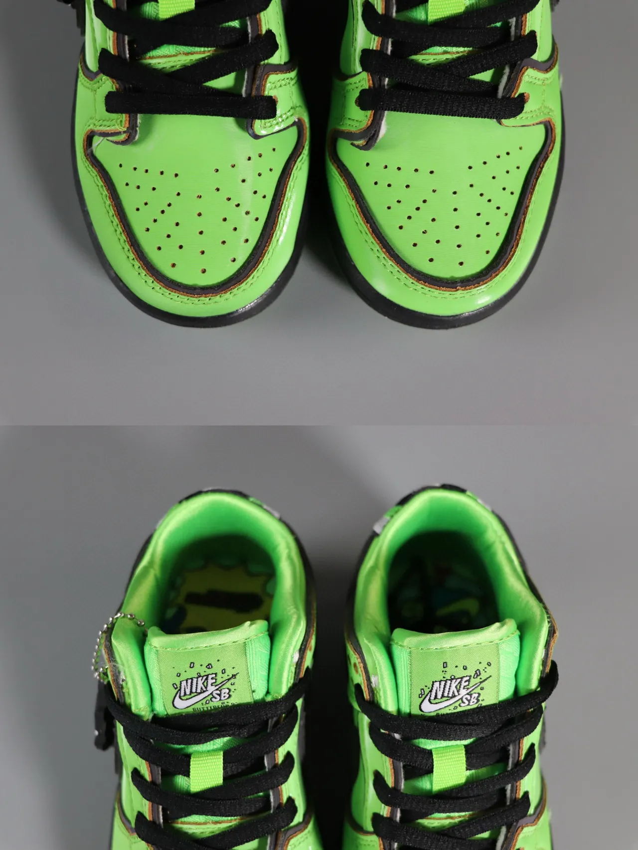 Nike SB Dunk Low Chaussures de Skateboard Vert Néon Noir 17