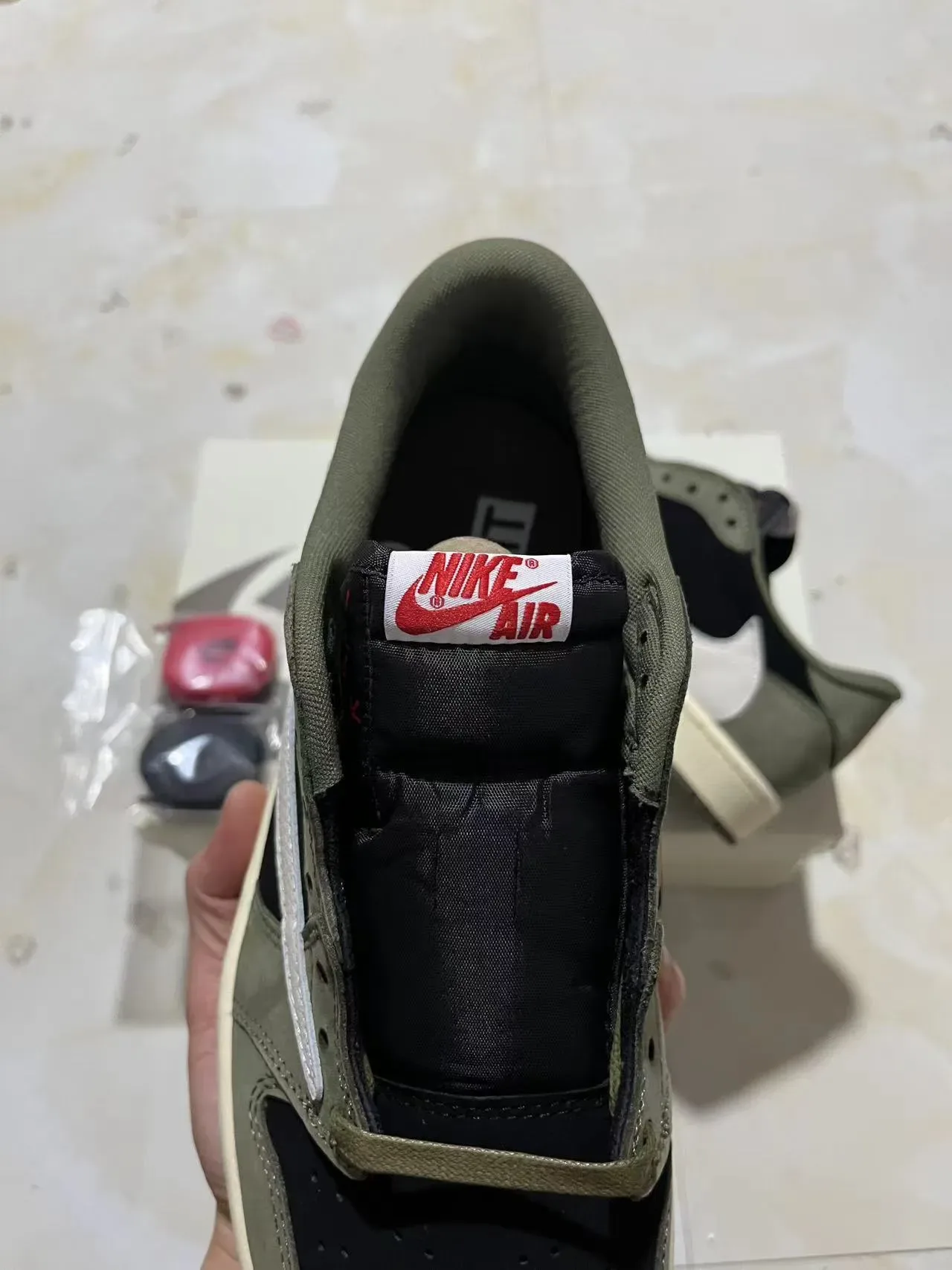 Nike SB Dunk Low Olive Green Black White Lifestyle Skateboard Shoes 4