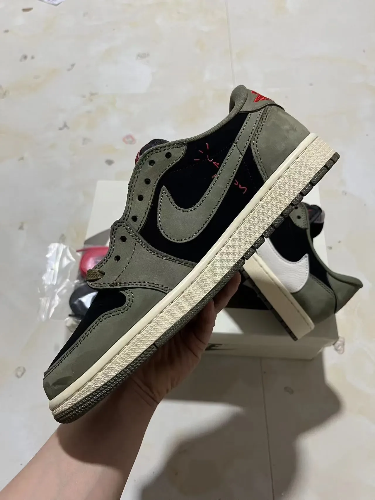 Nike SB Dunk Low Olive Green Black White Lifestyle Skateboard Shoes 5