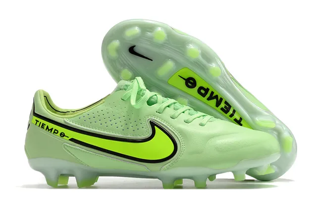Nike Tiempo Or Noir Métallique Synthétique Supérieur Texture Perforée Ground Firme Chaussures de Football 6