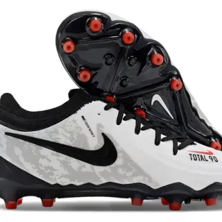 Nike Total 90 أبيض أسود أحمر كامو Firm-Ground أحذية كرة القدم