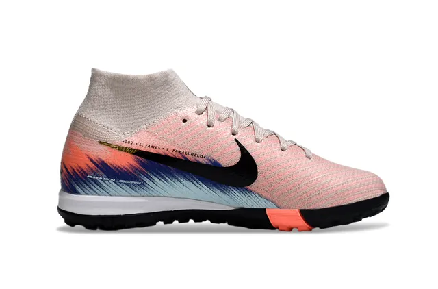 Nike United Zapatillas de fútbol con ajuste de calcetín multicolor con gradiente para césped 5