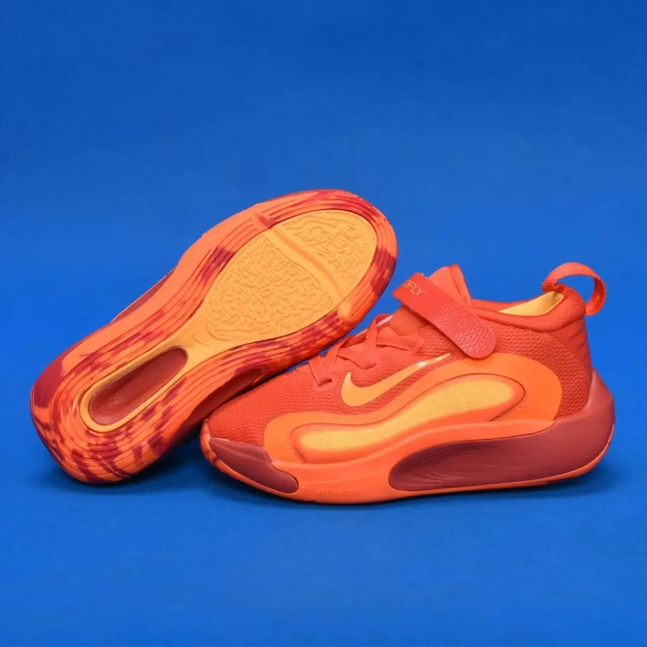 Nike White and Gold Kids Performance Sneakers 10