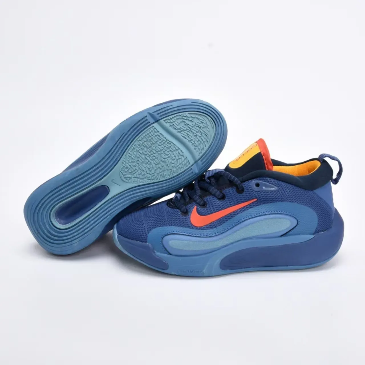 Nike White and Gold Kids Performance Sneakers 14