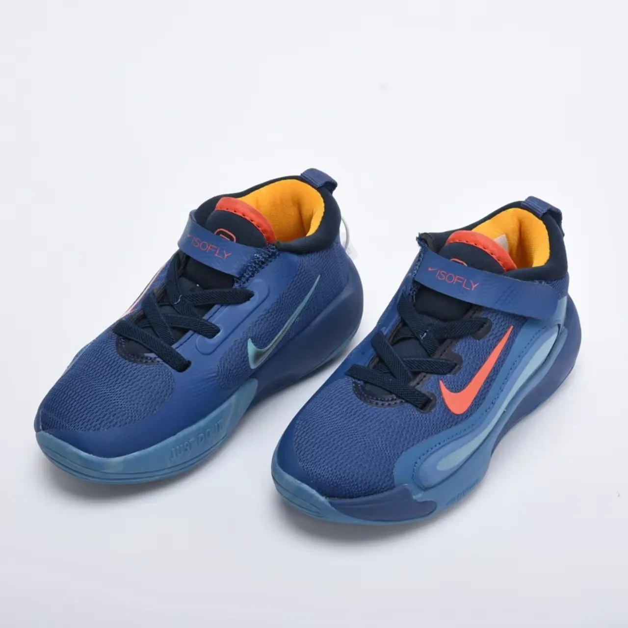 Nike White and Gold Kids Performance Sneakers 15