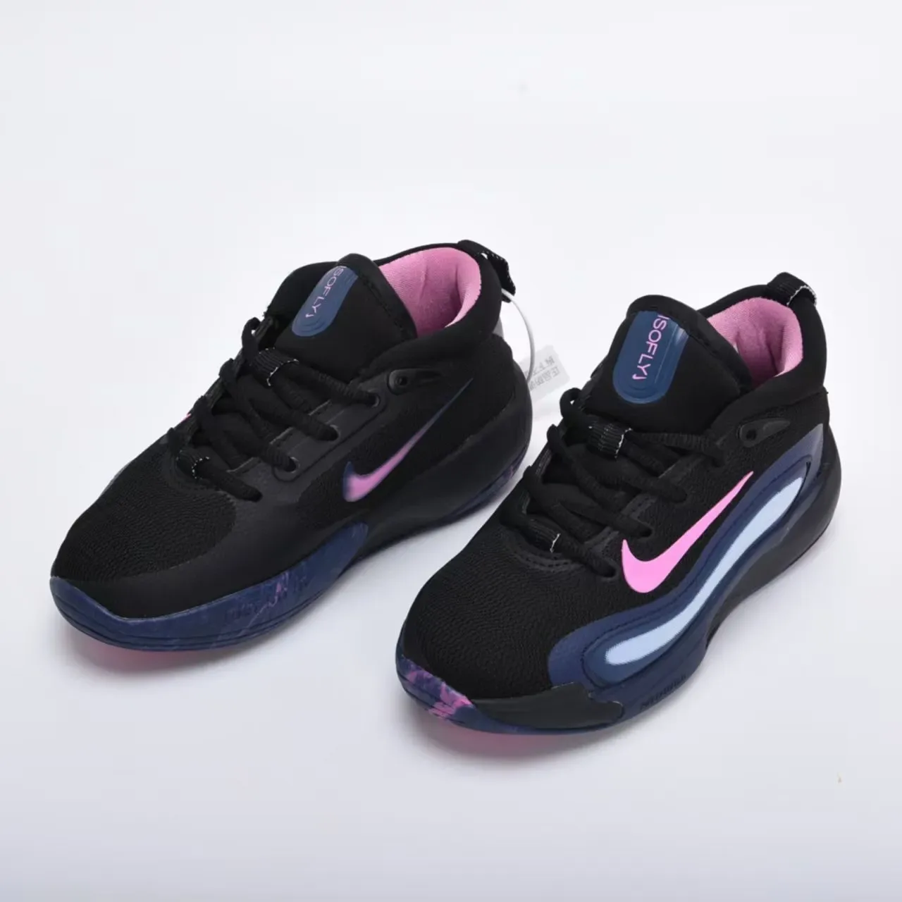 Nike White and Gold Kids Performance Sneakers 17