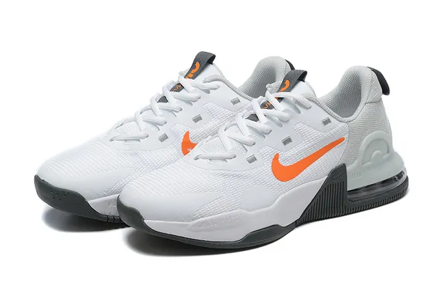 Nike Air Cushion Chaussures de Running Blanc et Orange 2