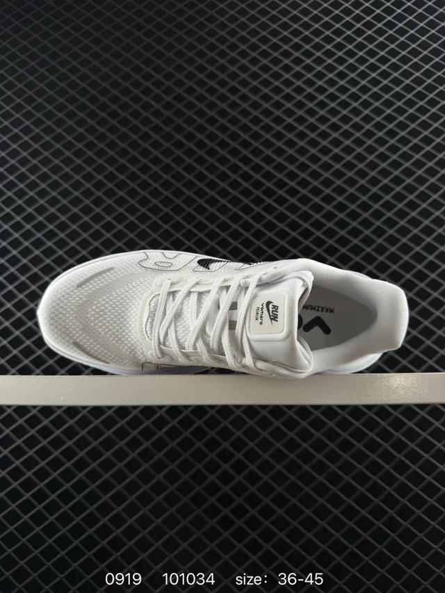 Nike White Black Mesh Upper Visible Air Zoom Running Shoes 3