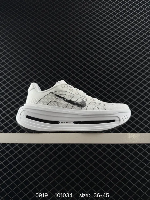 Nike White Black Mesh Upper Visible Air Zoom Running Shoes 5