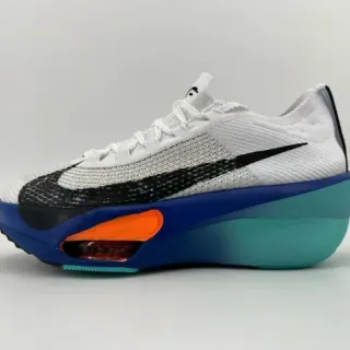 Nike White Blue Knit Upper Sculpted Wedge Midsole Running Shoes