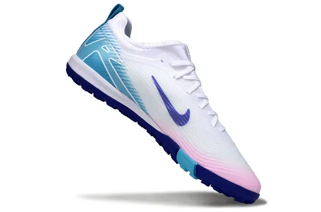 Nike tênis de futebol turf branco e azul low-cut upper de malla sintética 2