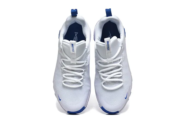 Nike White Blue Sculpted Ribbed Midsole Integrated Heel Cage Lifestyle Sneakers 2