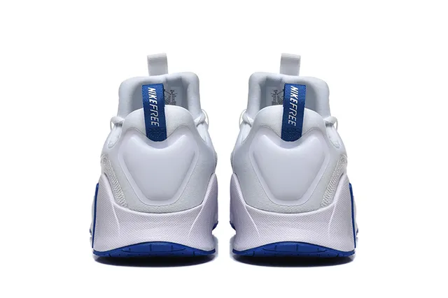 Nike White Blue Sculpted Ribbed Midsole Integrated Heel Cage Lifestyle Sneakers 4