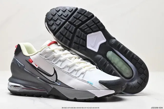 Nike Air Unit Chaussures Lifestyle, Blanches et Grises, Layered Synthetic And Mesh Upper, Visible Heel 3