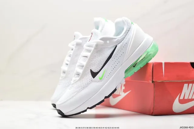 Nike White Green Mesh Upper Black Swoosh Overlay Lifestyle Sneakers 4
