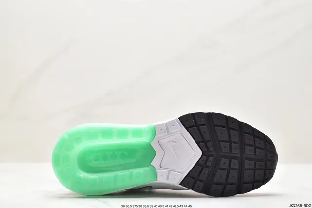 Nike White Green Mesh Upper Black Swoosh Overlay Lifestyle Sneakers 5