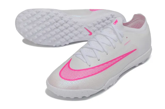 Nike blanco rosa knit upper outsole turf zapatillas de fútbol 3