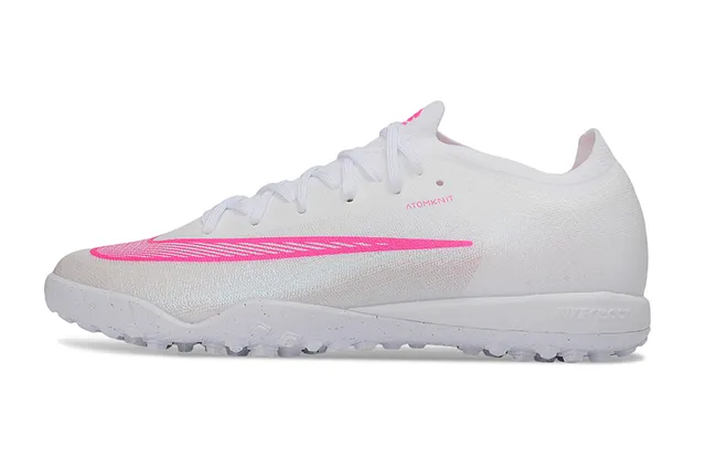 Nike blanco rosa knit upper outsole turf zapatillas de fútbol 6