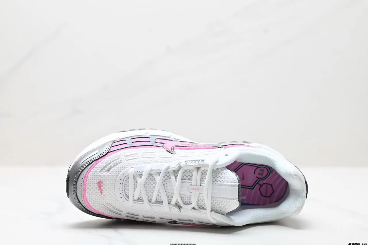 Nike White Pink Layered Synthetic Cage Visible Max Air Unit Lifestyle Sneakers 3
