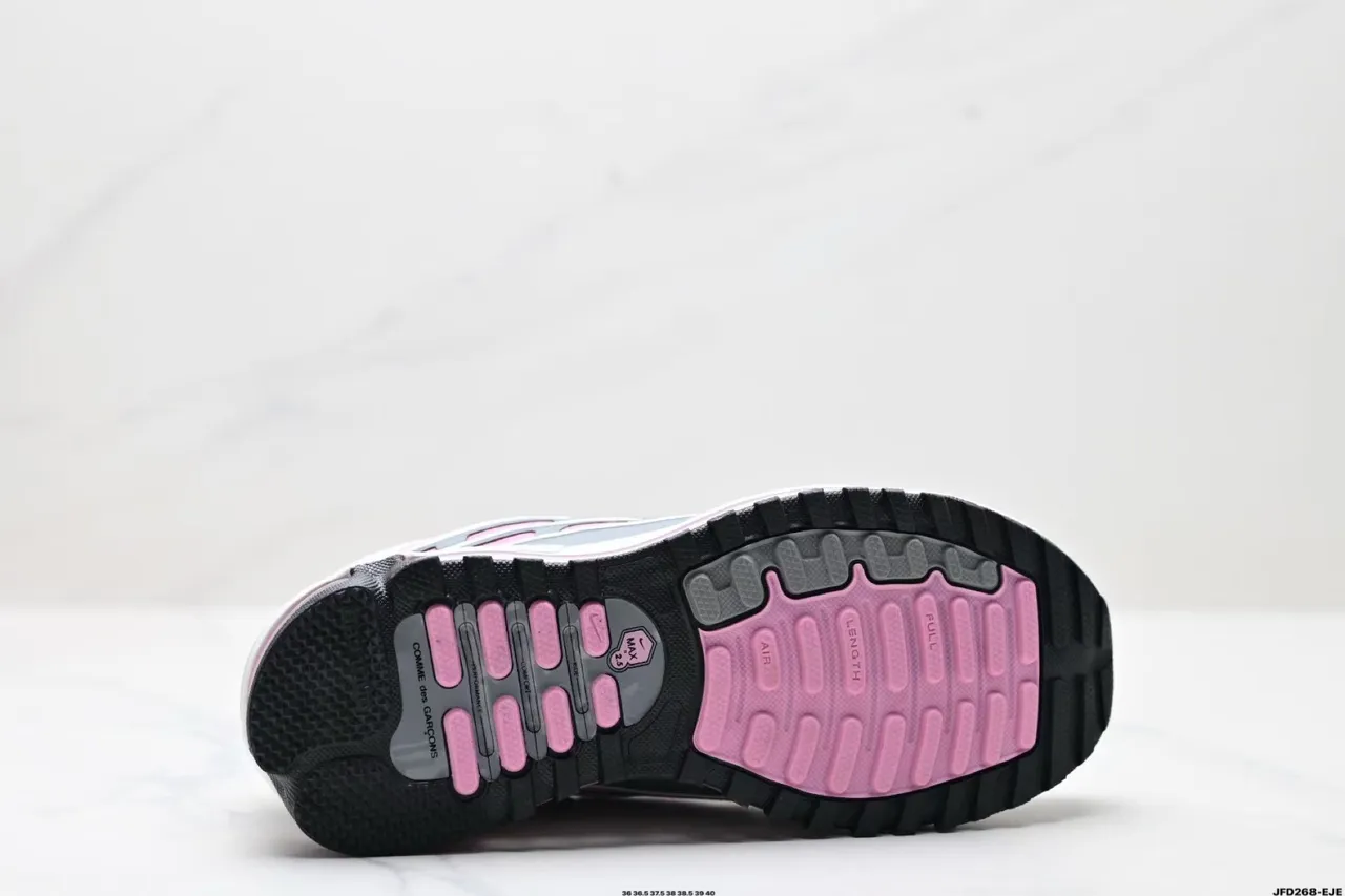 Nike White Pink Layered Synthetic Cage Visible Max Air Unit Lifestyle Sneakers 8