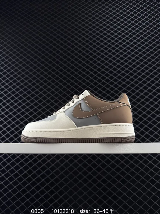 Nike x A Bathing Ape Air Force 1 Low Beige Brown Gray Lifestyle Sneakers 6
