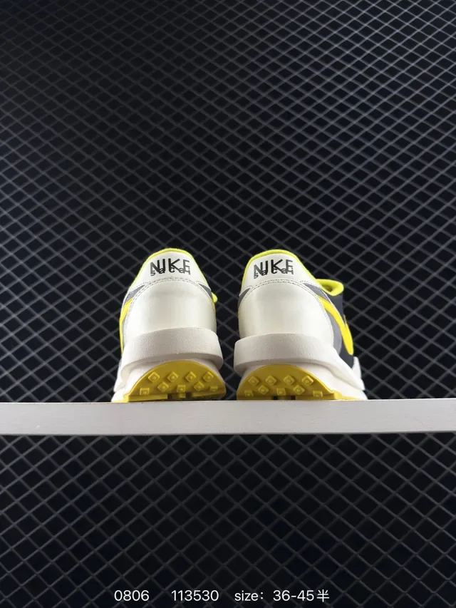 Nike x sacai LDWaffle Black Yellow Deconstructed Layered Lifestyle Sneakers 4